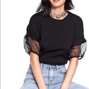 Nasty Gal Oversized Puff Sleeve T-shirt